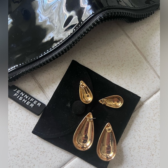 Heaven Mayhem Rain Drop Earrings - Lg & Sm - Gold - Picture 6 of 10